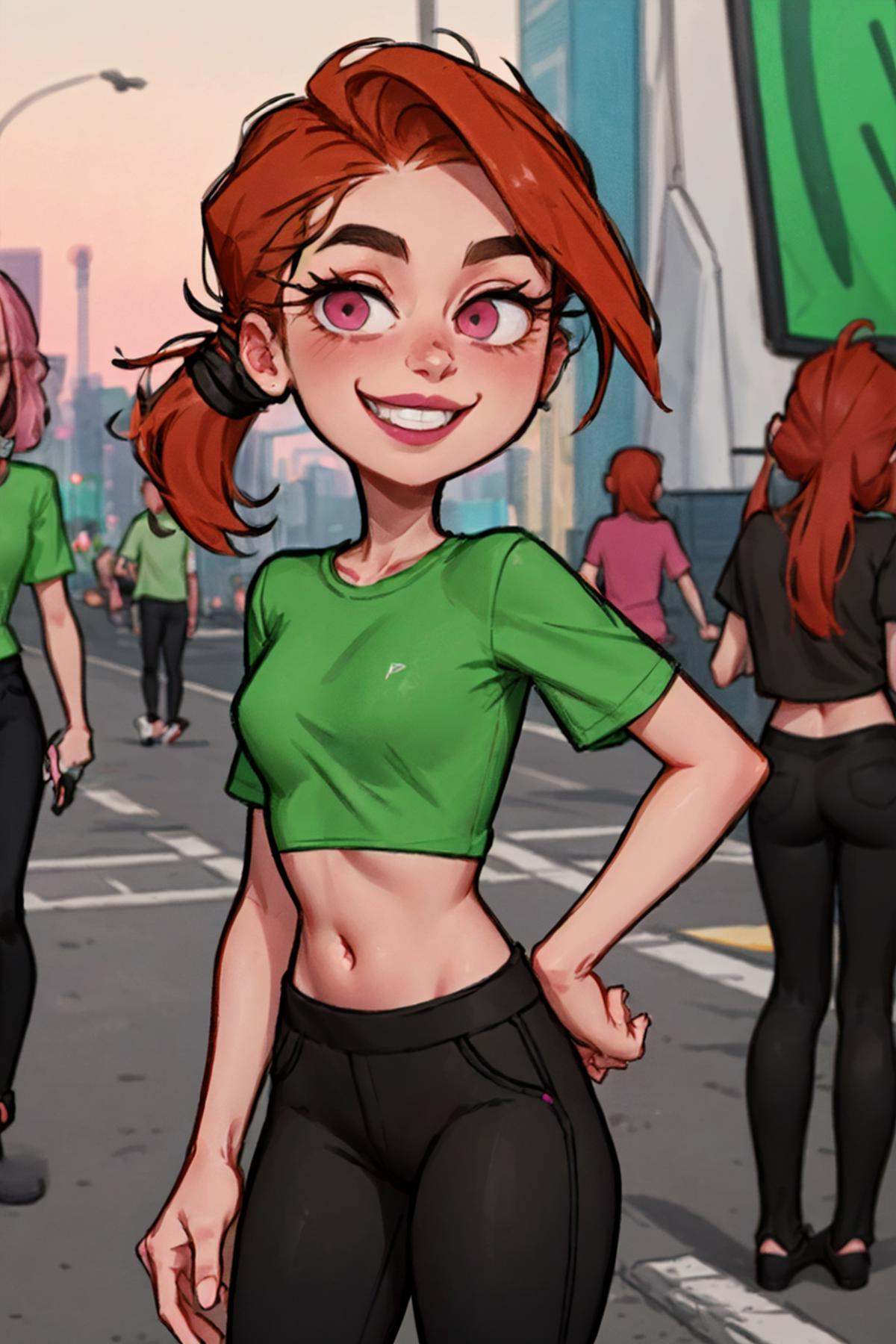 vicky,  ponytail,  orange hair on Tensor.Art