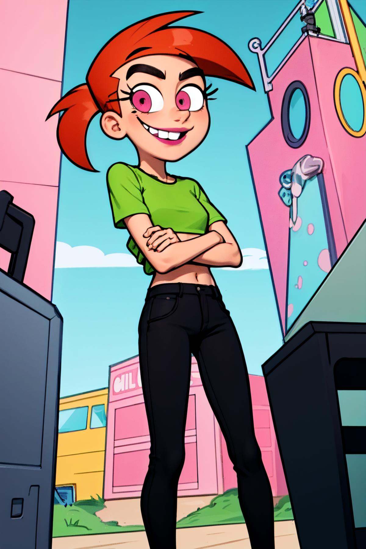 vicky,  ponytail,  orange hair on Tensor.Art