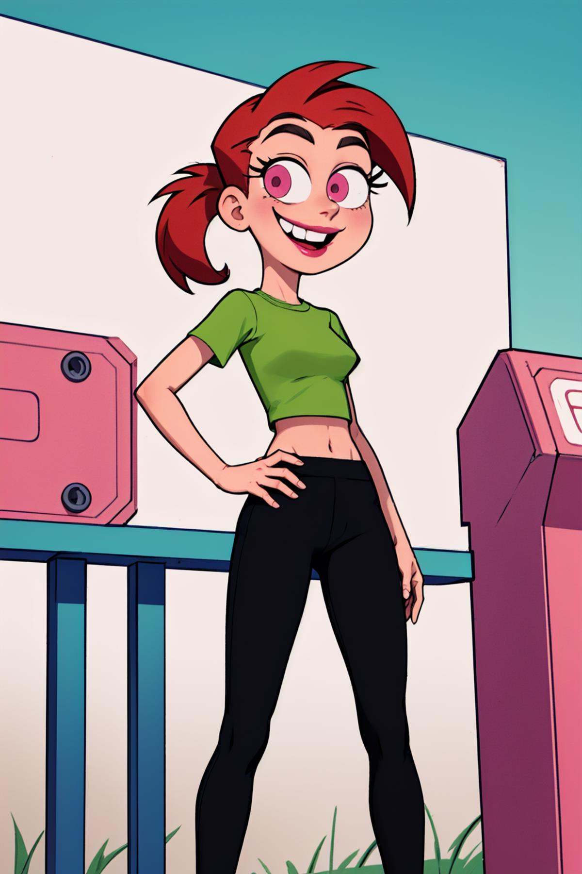 vicky,  ponytail,  lipstick on Tensor.Art