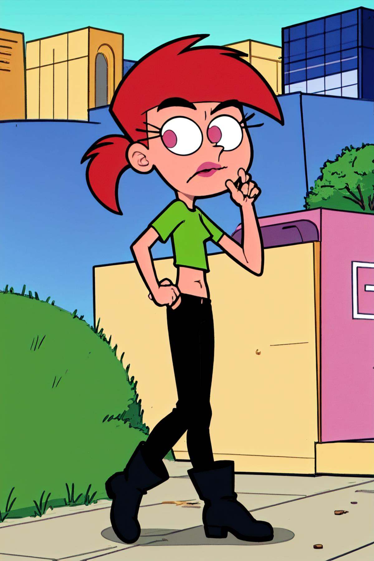vicky,  ponytail,  lipstick on Tensor.Art