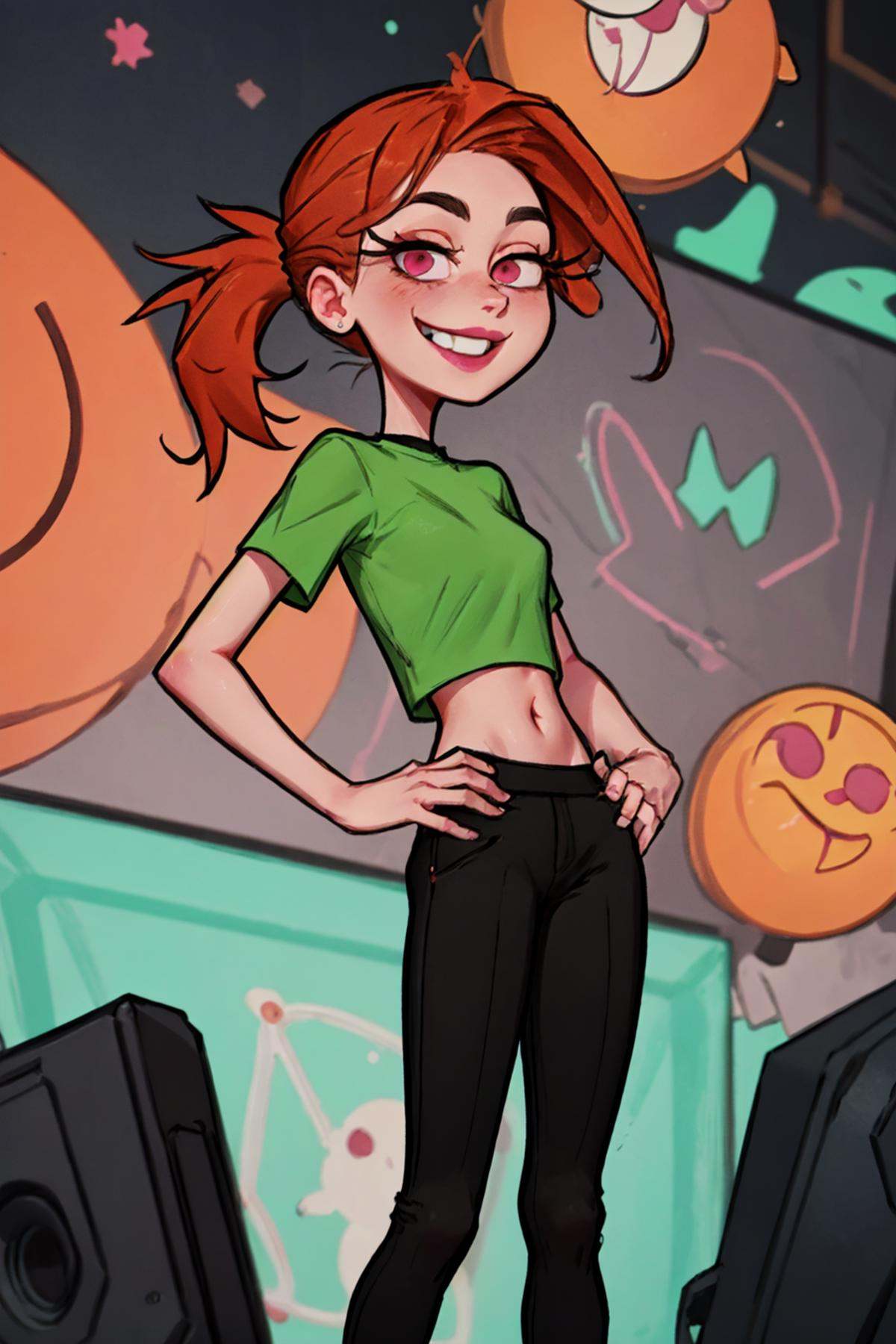 vicky,  ponytail,  orange hair on Tensor.Art