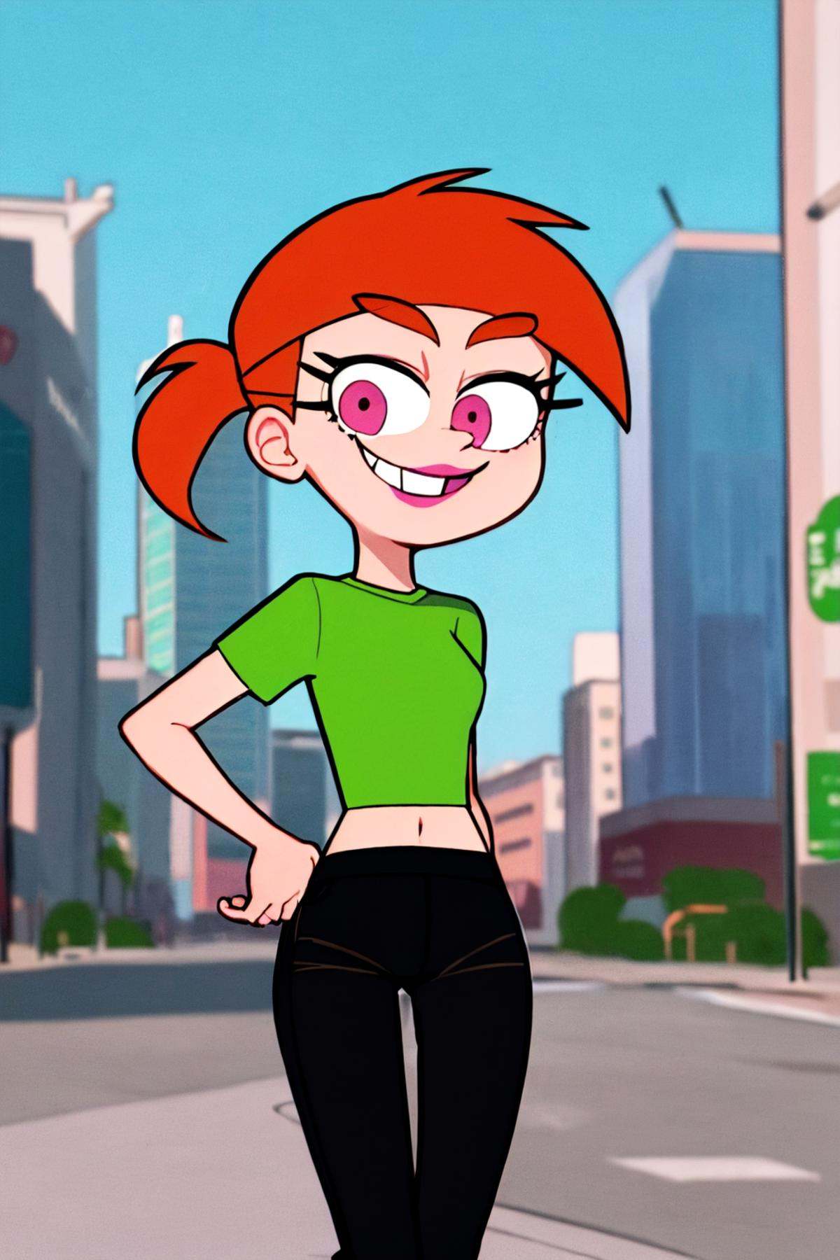 vicky,  ponytail,  orange hair on Tensor.Art