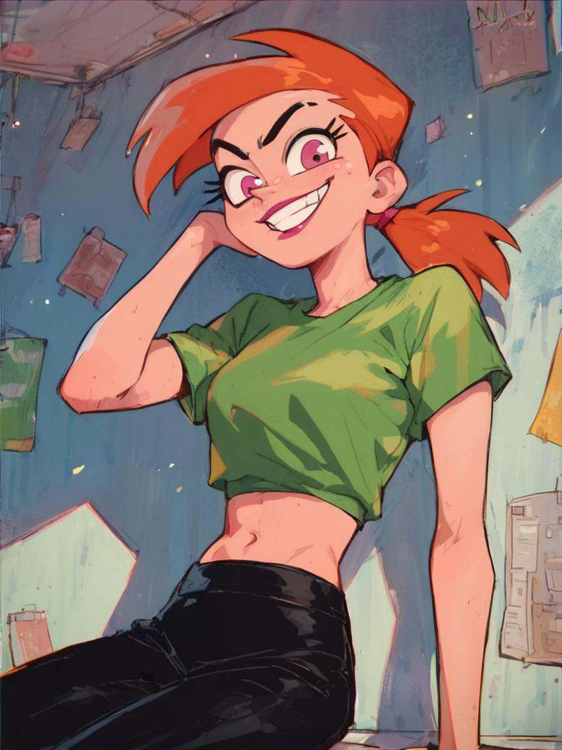 vicky,  ponytail,  lipstick on Tensor.Art