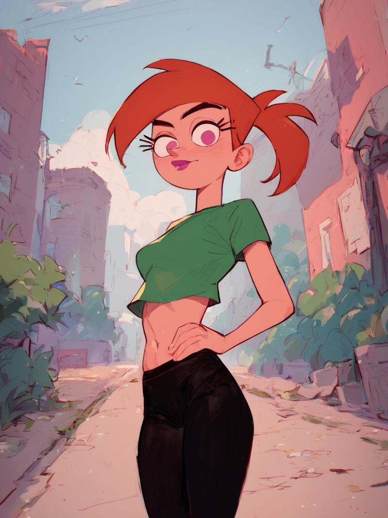 vicky,  ponytail,  lipstick on Tensor.Art