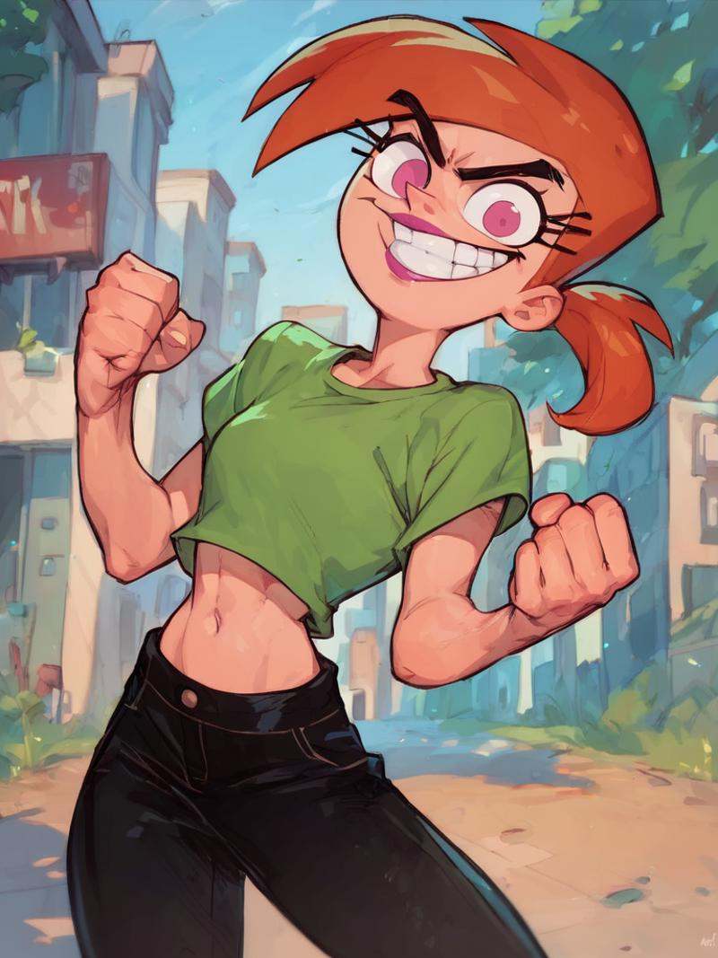 vicky,  ponytail,  lipstick on Tensor.Art