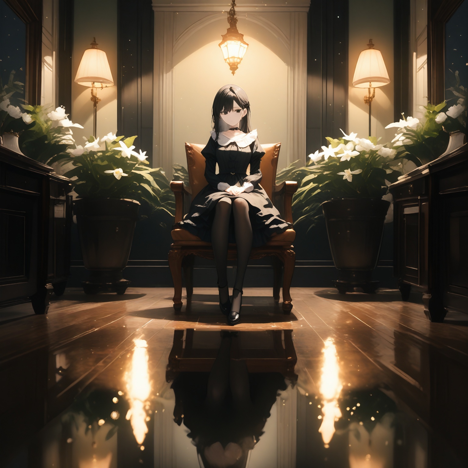 1girl,  solo,  sitting on Tensor.Art
