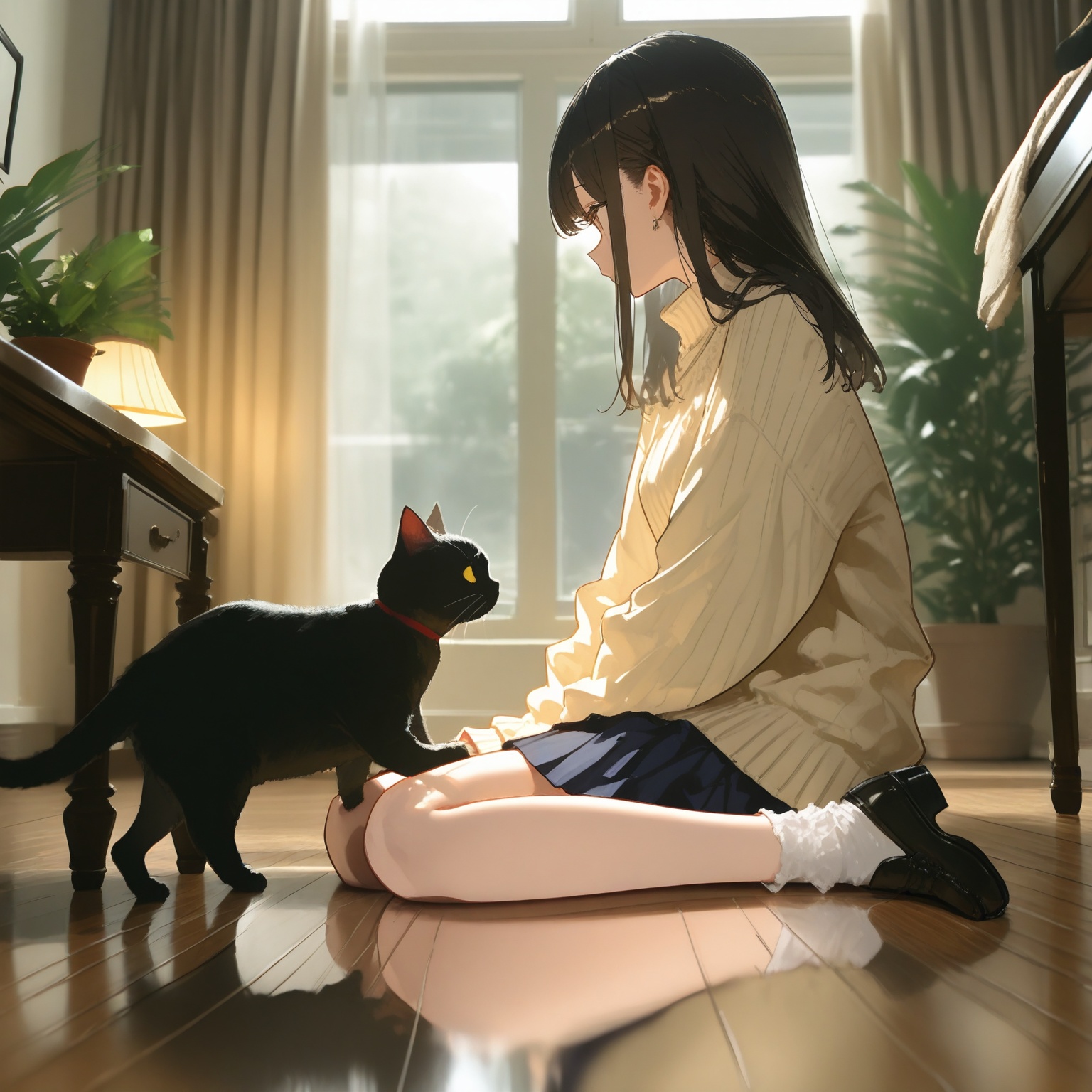 1girl,  bangs,  skirt on Tensor.Art