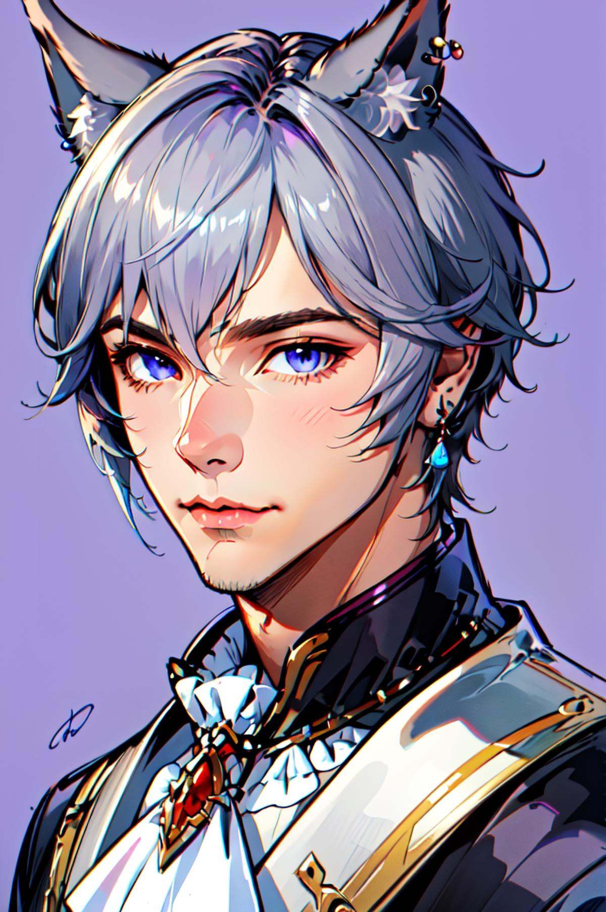 Regality Style,  1boy,  animal ears on Tensor.Art