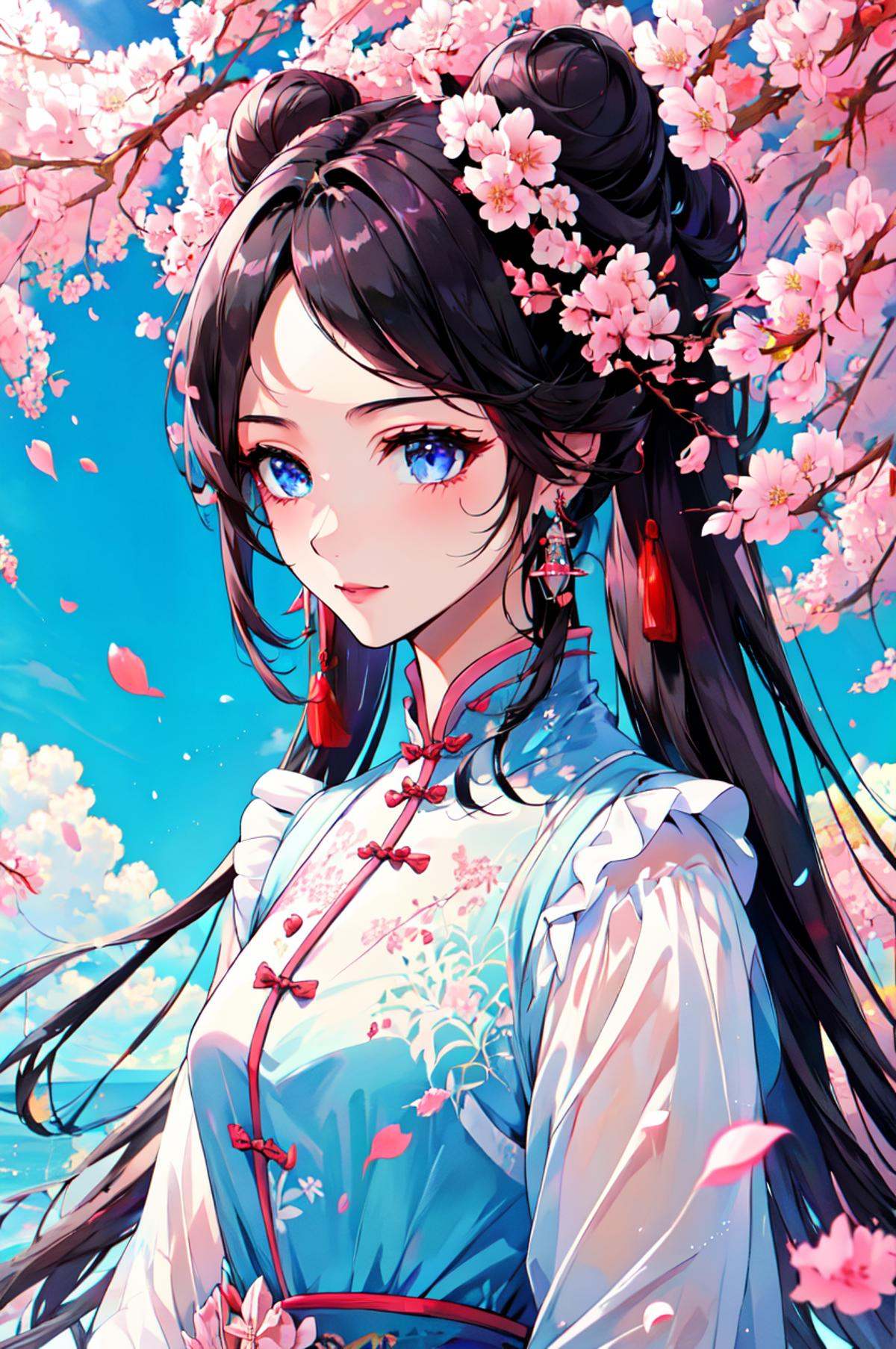 Regality Style,  1girl,  black hair on Tensor.Art