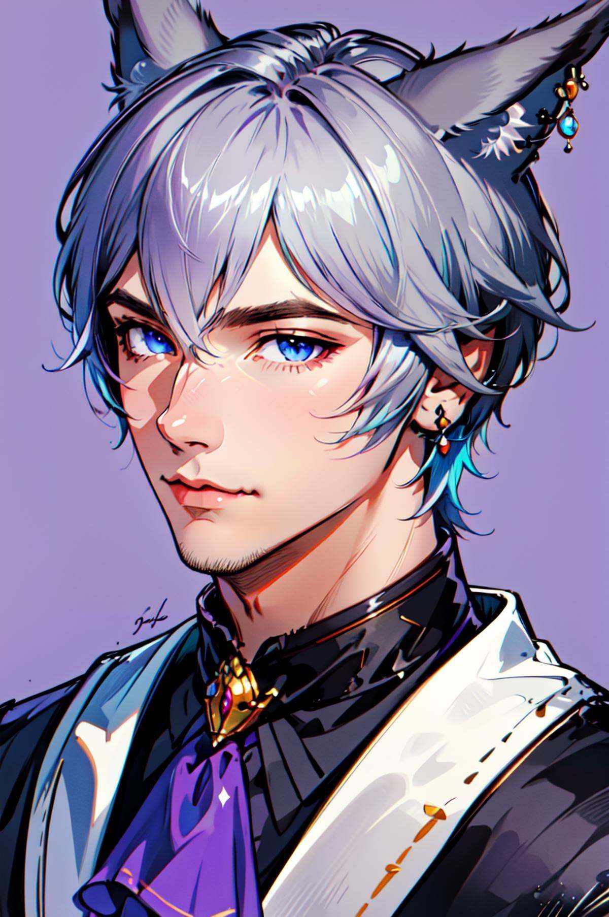 Regality Style,  1boy,  animal ears on Tensor.Art