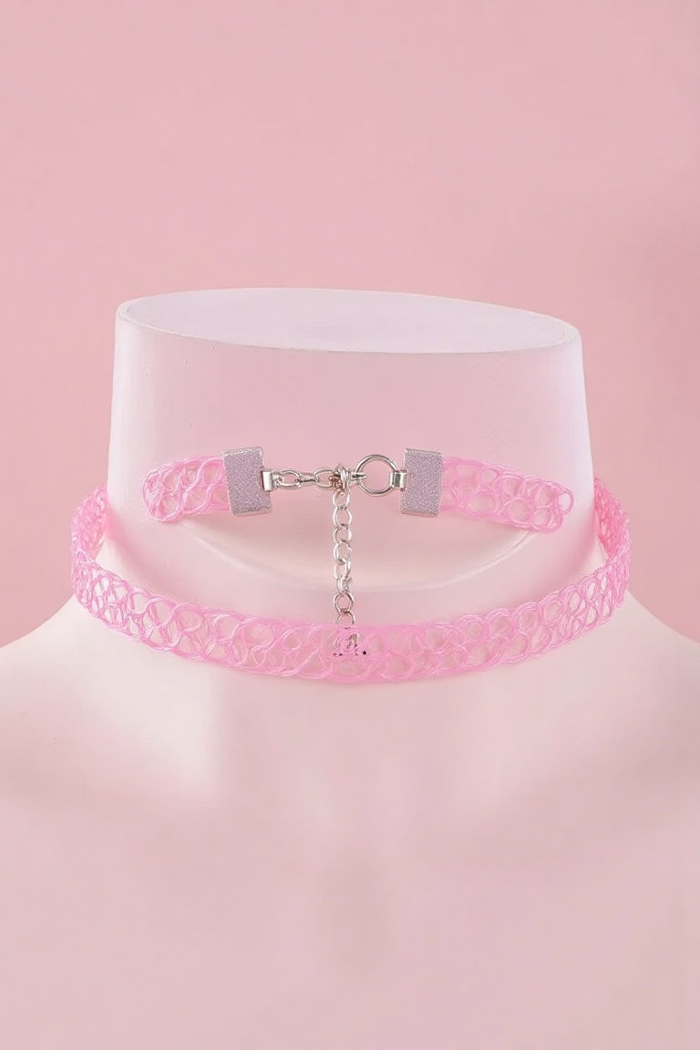 pink choker,  pink tattoo choker,  TattooChoker on Tensor.Art