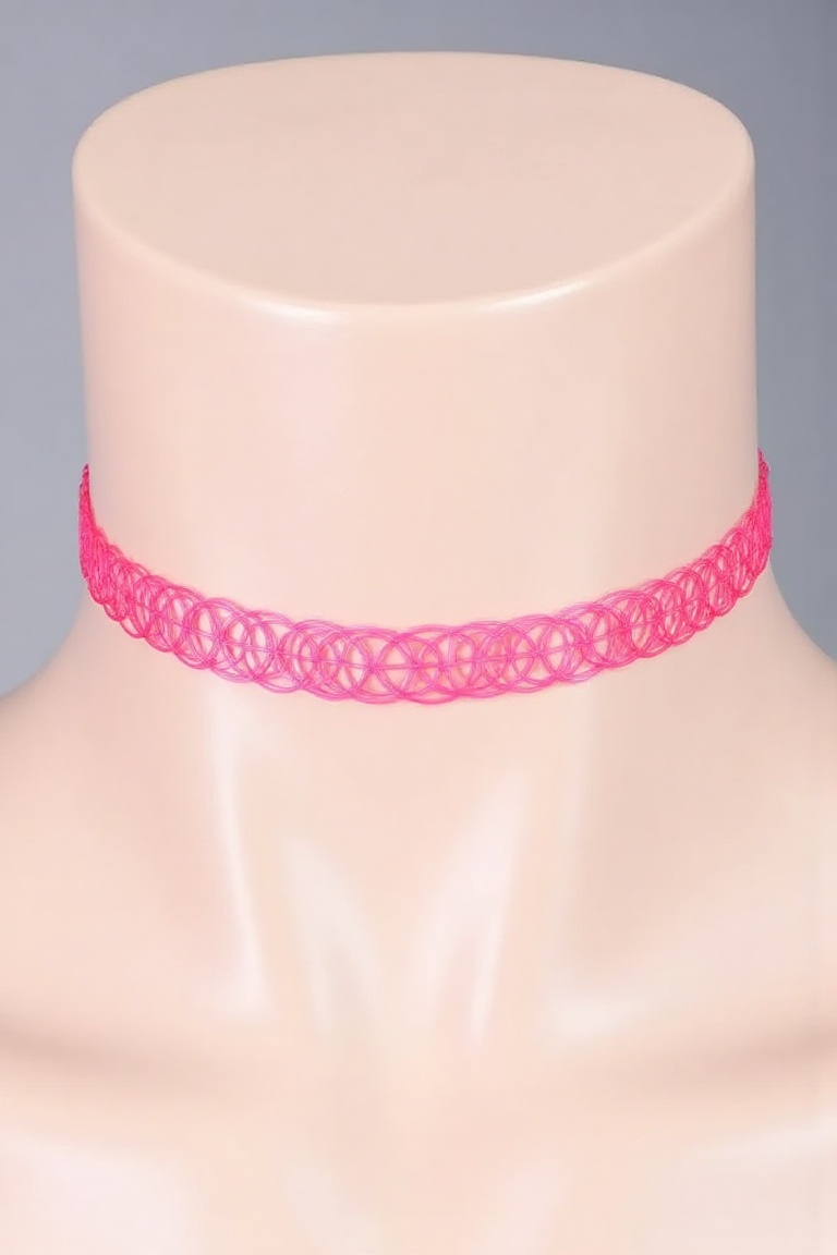 pink choker,  pink tattoo choker,  TattooChoker on Tensor.Art