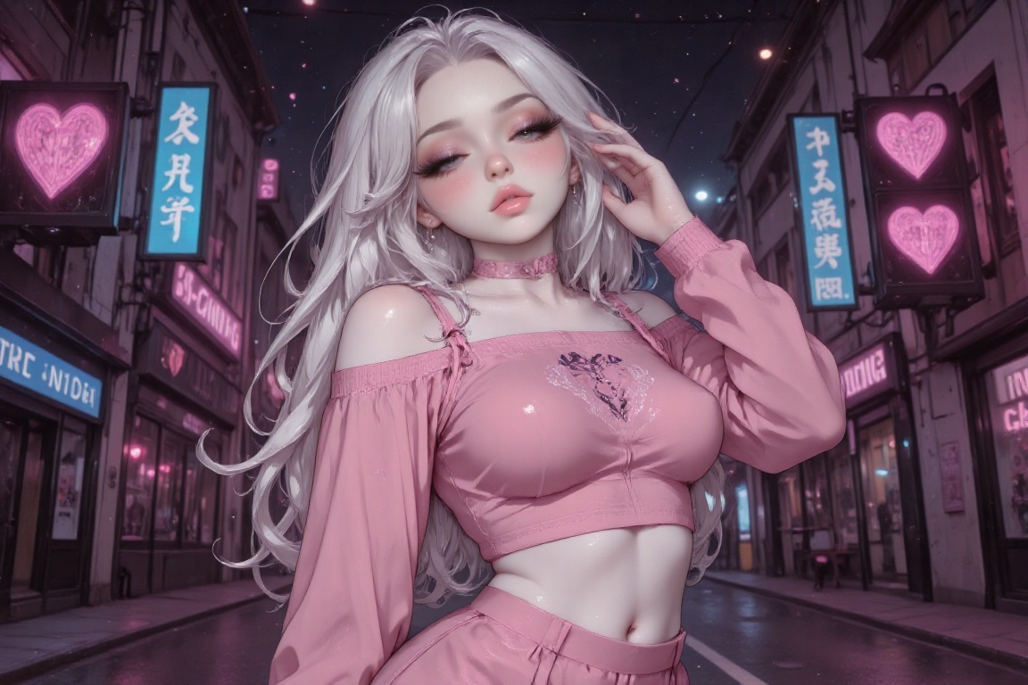 pink choker,  pink tattoo choker,  TattooChoker on Tensor.Art