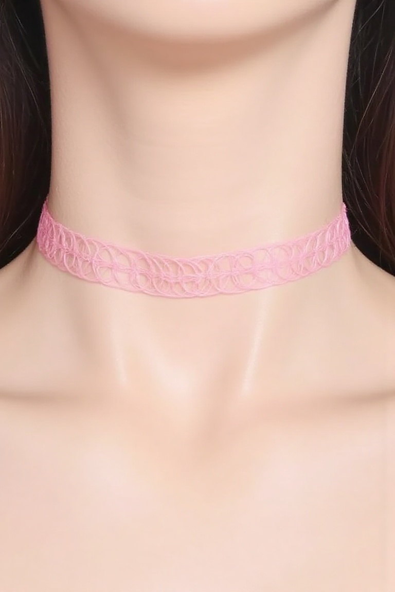pink choker,  pink tattoo choker,  TattooChoker on Tensor.Art