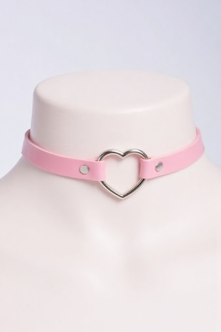pink choker,  heart o ring choker,  HeartORing on Tensor.Art