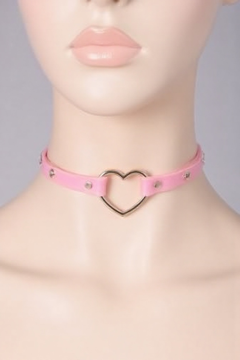 pink choker,  heart o ring choker,  HeartORing on Tensor.Art