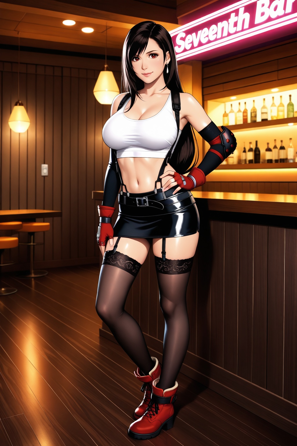 1girl,  Tifa Lockhart,  black hair on Tensor.Art