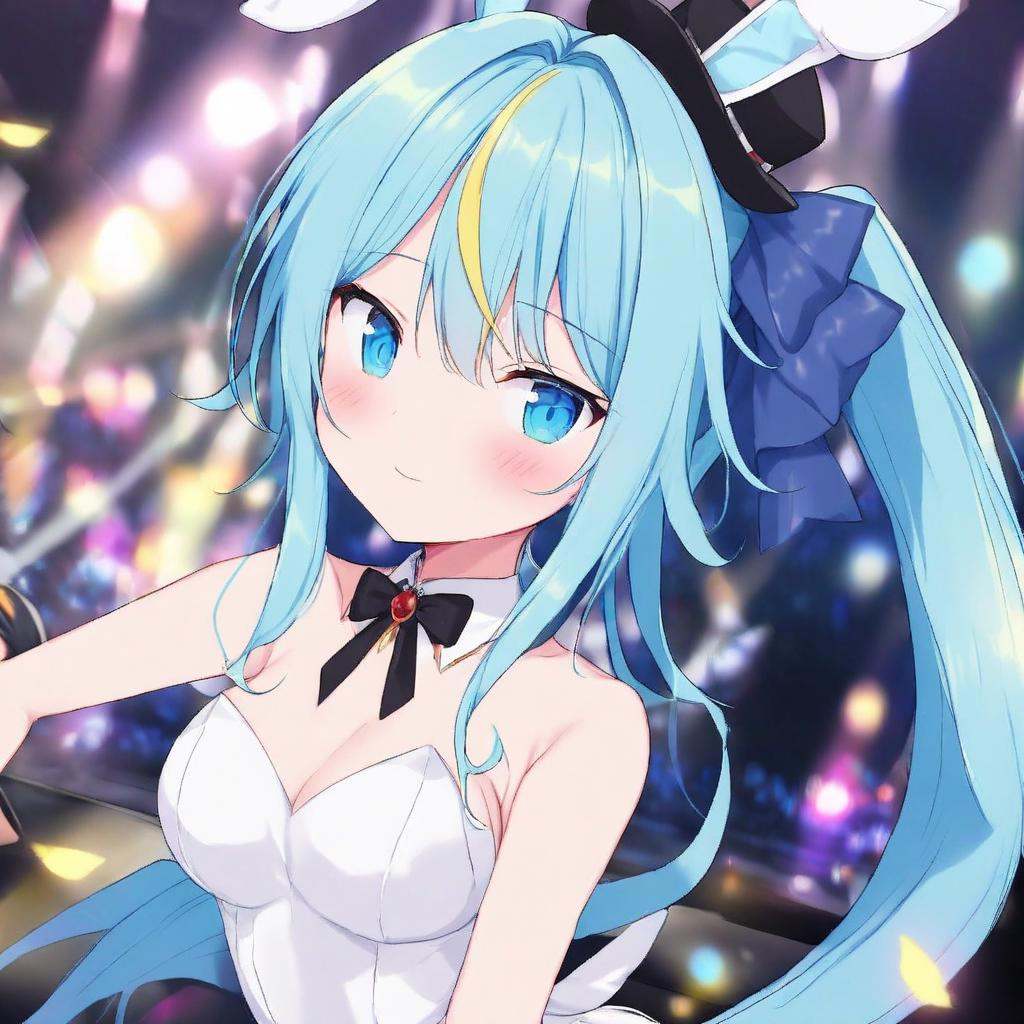 clara,  blue eyes,  blue hair on Tensor.Art