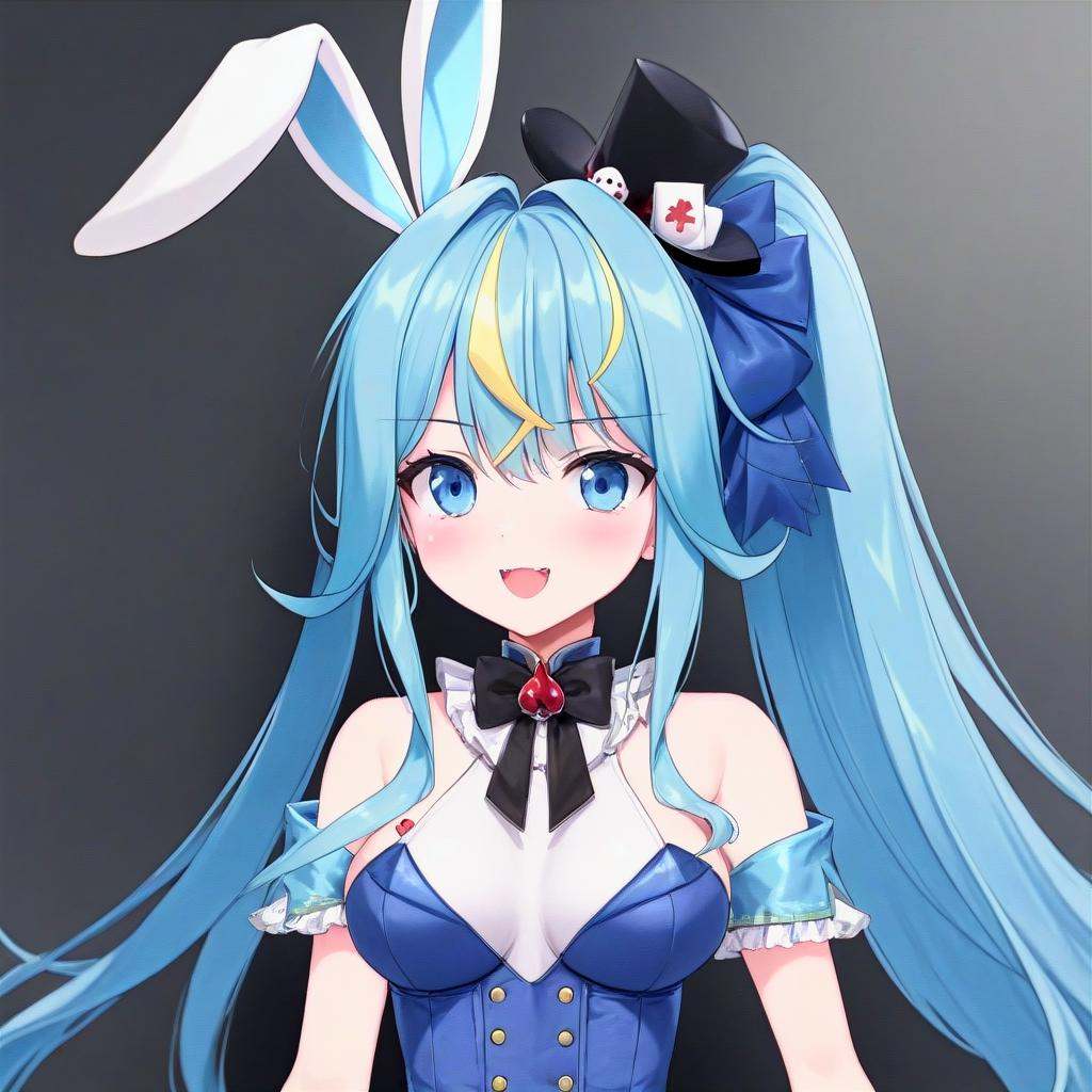 clara,  blue eyes,  blue hair on Tensor.Art
