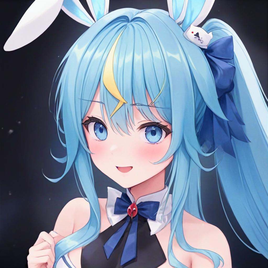 clara,  blue eyes,  blue hair on Tensor.Art