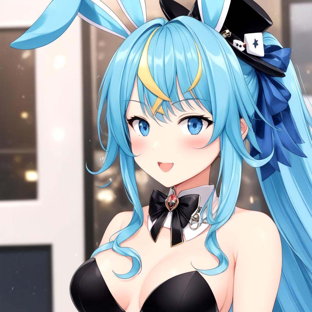 clara,  blue eyes,  blue hair on Tensor.Art