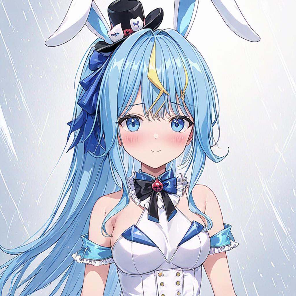 clara,  blue eyes,  blue hair on Tensor.Art