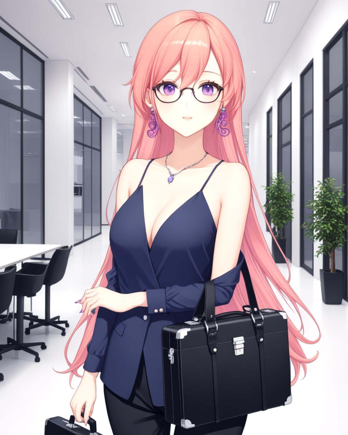 runie,  bangs,  bare shoulders on Tensor.Art