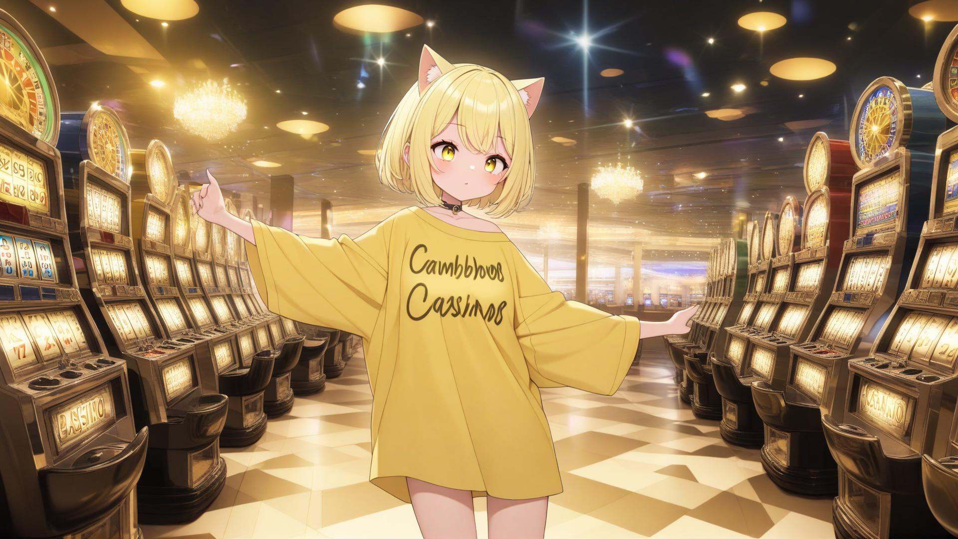 nyana,  mamabichos text on shirt,  cat girl on Tensor.Art