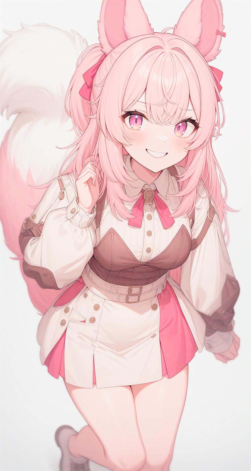 pipchilla,  animal ears,  pink hair on Tensor.Art