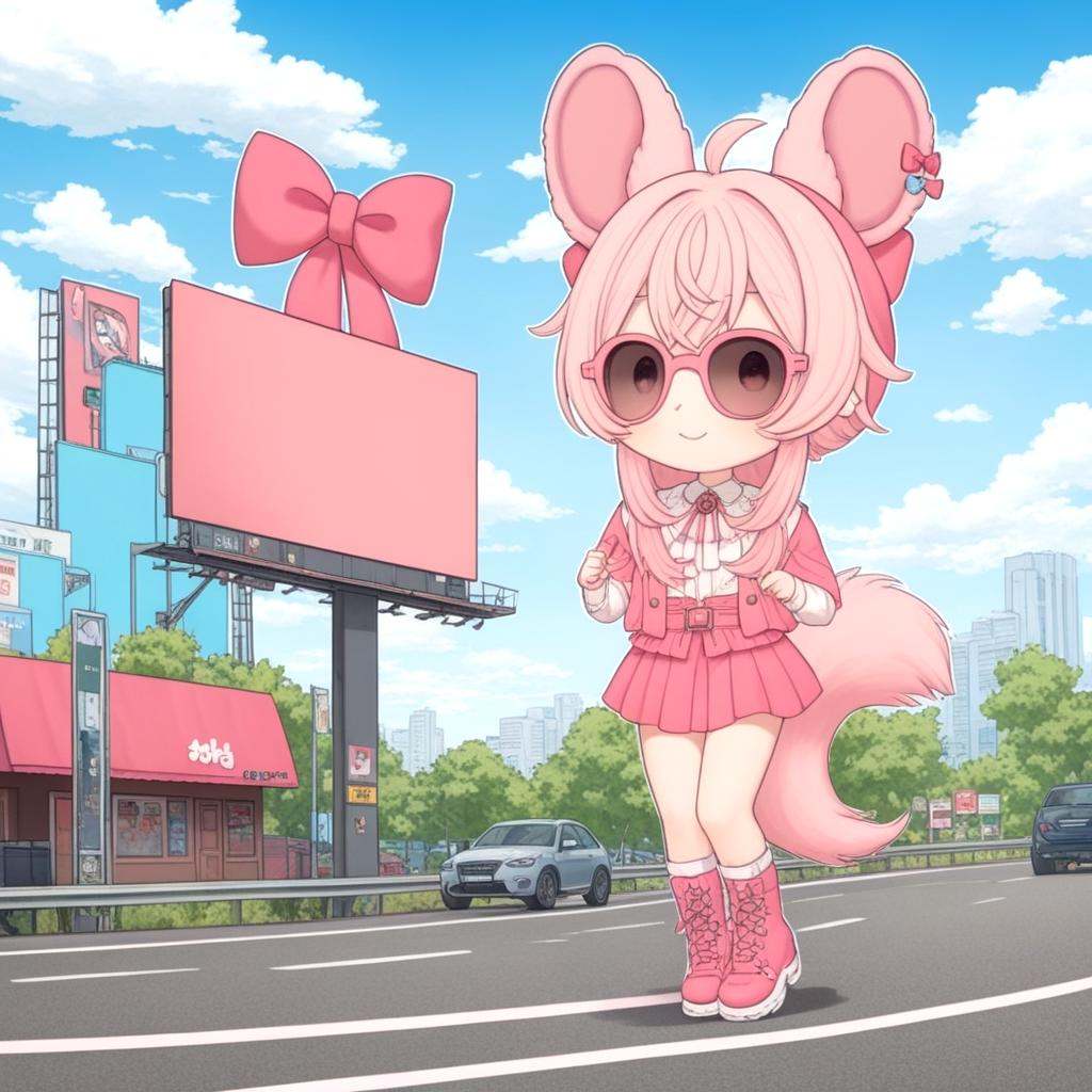 pipchilla,  animal ears,  bow on Tensor.Art