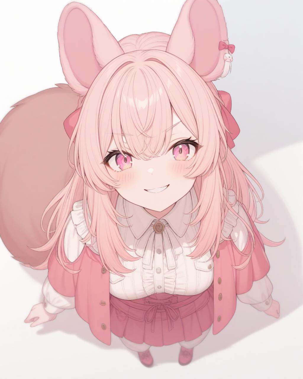 pipchilla,  animal ears,  pink hair on Tensor.Art