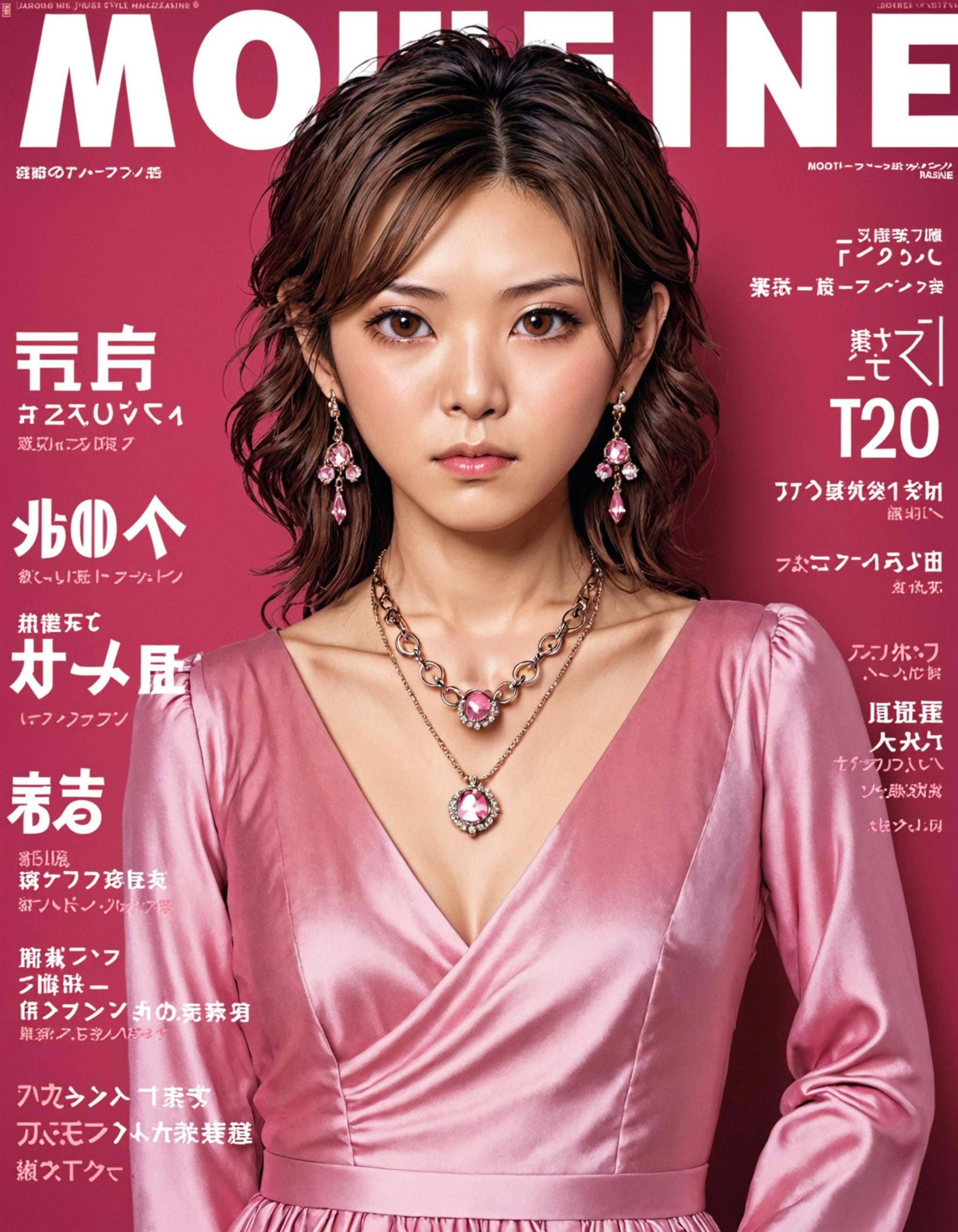 Japanese Music Magazine Style,  1girl,  brown eyes on Tensor.Art