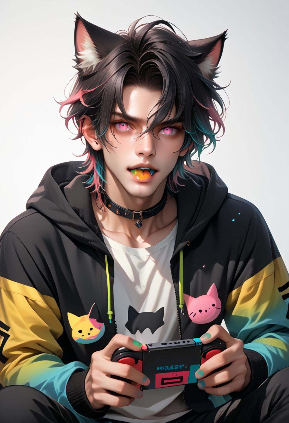 DskMiqo,  1boy,  black hair on Tensor.Art