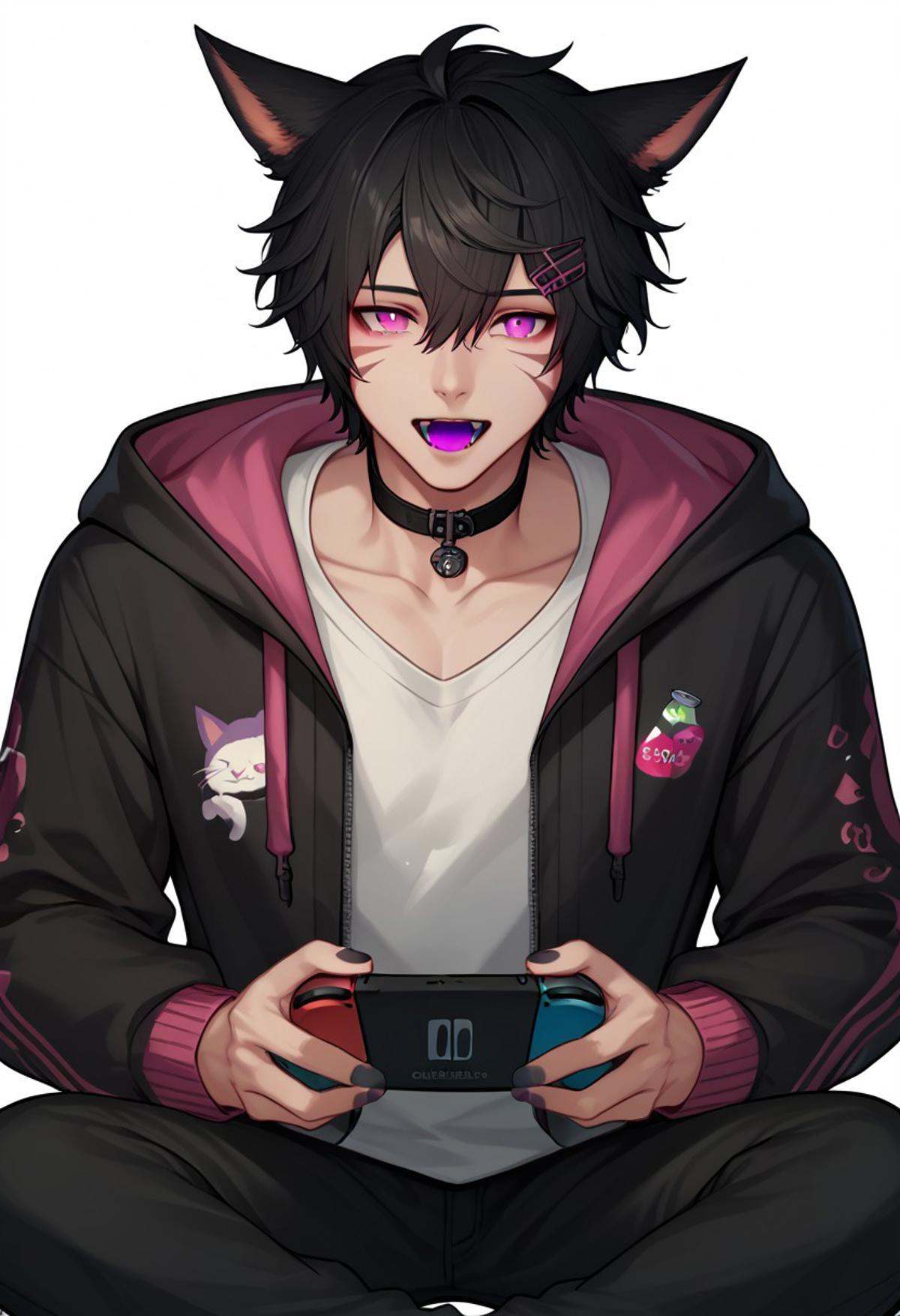 DskMiqo,  1boy,  black hair on Tensor.Art