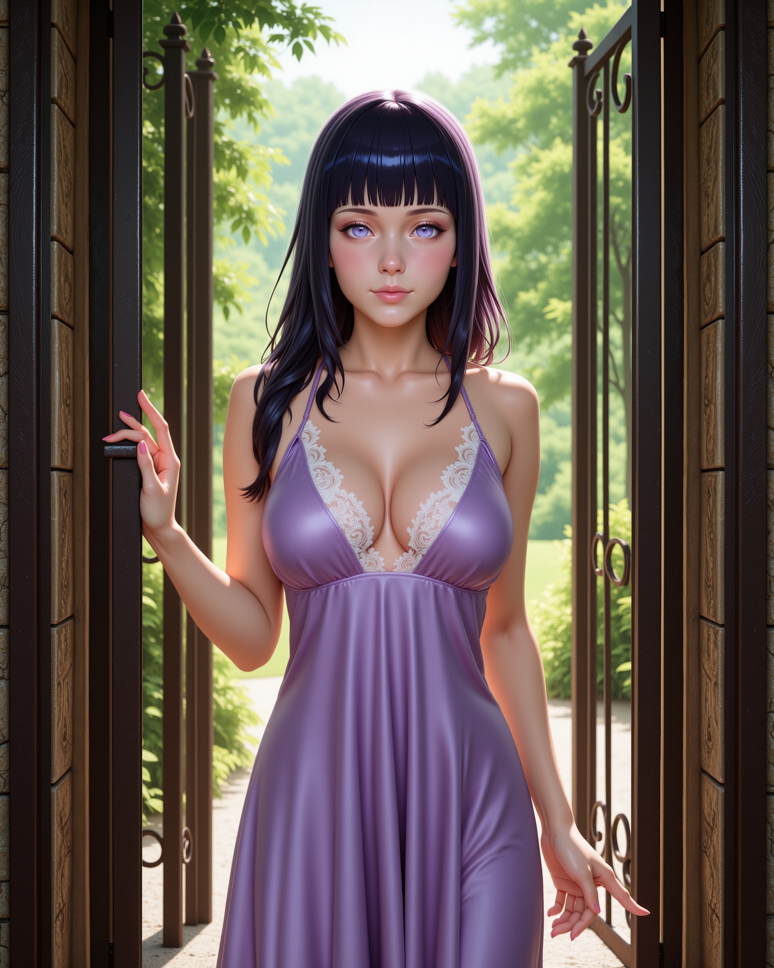 -looking at viewer,  outdoors daylight,  a 20 year old ***** mature woman.PhotoRealistic Style on Tensor.Art