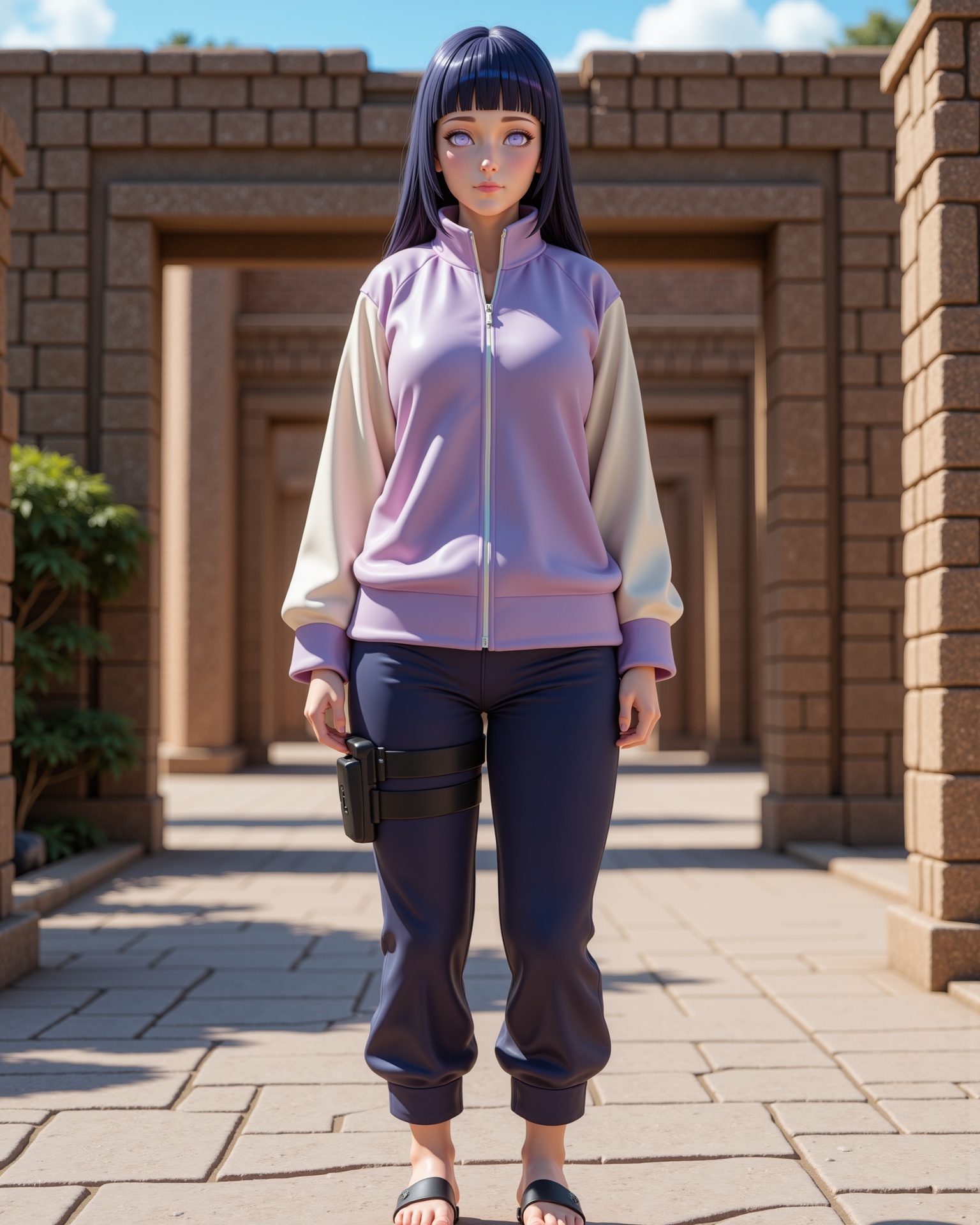 -looking at viewer,  outdoors daylight,  a 20 year old ***** mature woman.3d CGI Style on Tensor.Art
