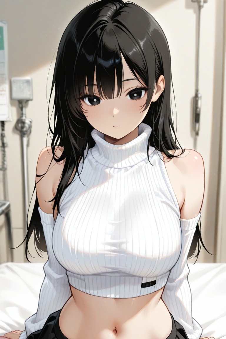 iroha_kannou,  black long hair,  bangs on Tensor.Art