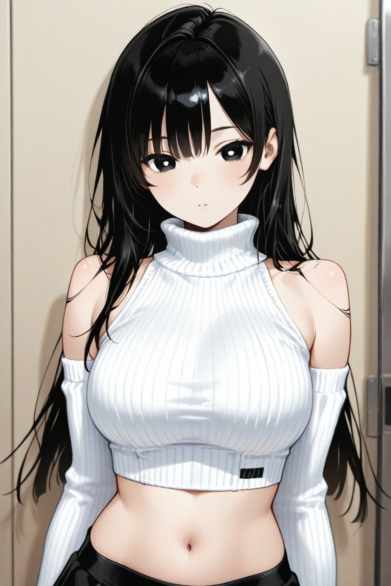 iroha_kannou,  black long hair,  bangs on Tensor.Art
