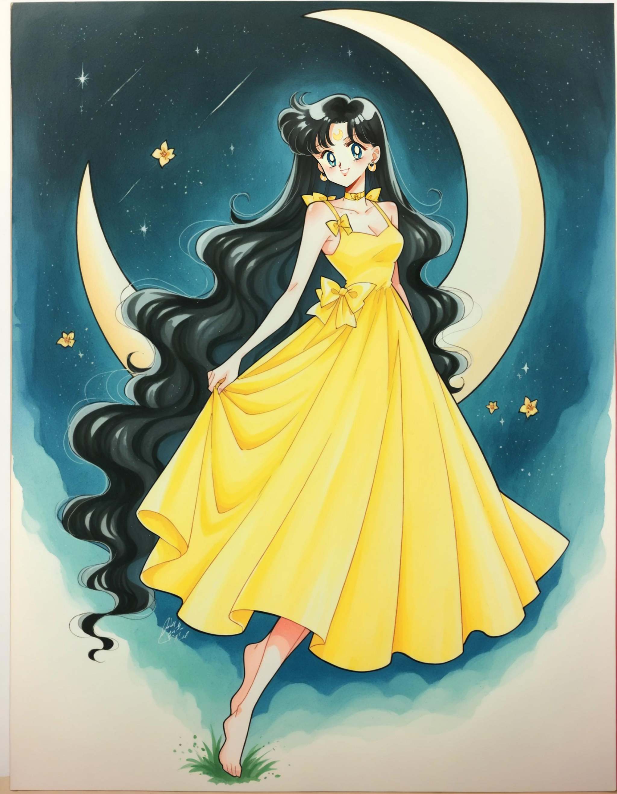 Naoko Takeuchi Style,  1girl,  solo on Tensor.Art