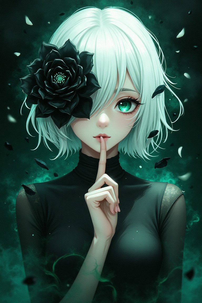 An Acrylic style painting that is expressive,  gives it a dynamic and emotional quality. Anime art of a stylized portrait...