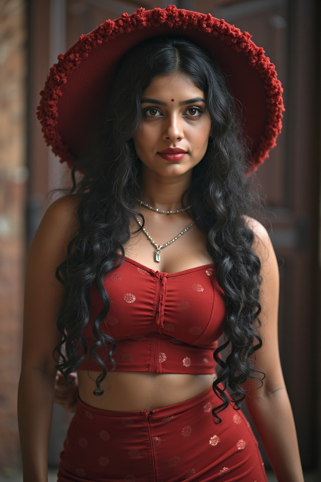 Mallu women in gosht Cosplay costume,  cinematic shot,  more details on Tensor.Art