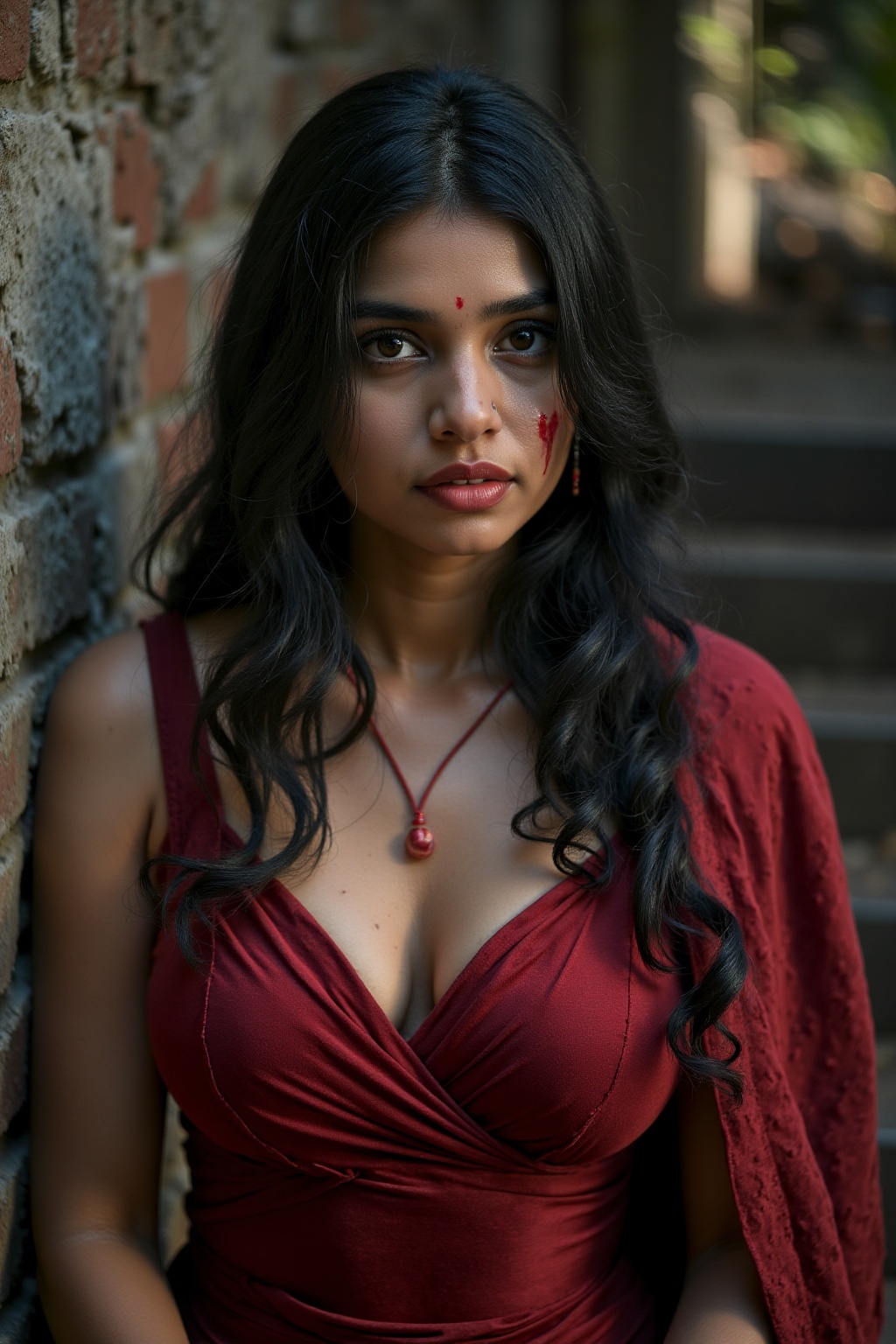 Horror theam,  Mallu women in gosht Cosplay costume,  cinematic shot on Tensor.Art