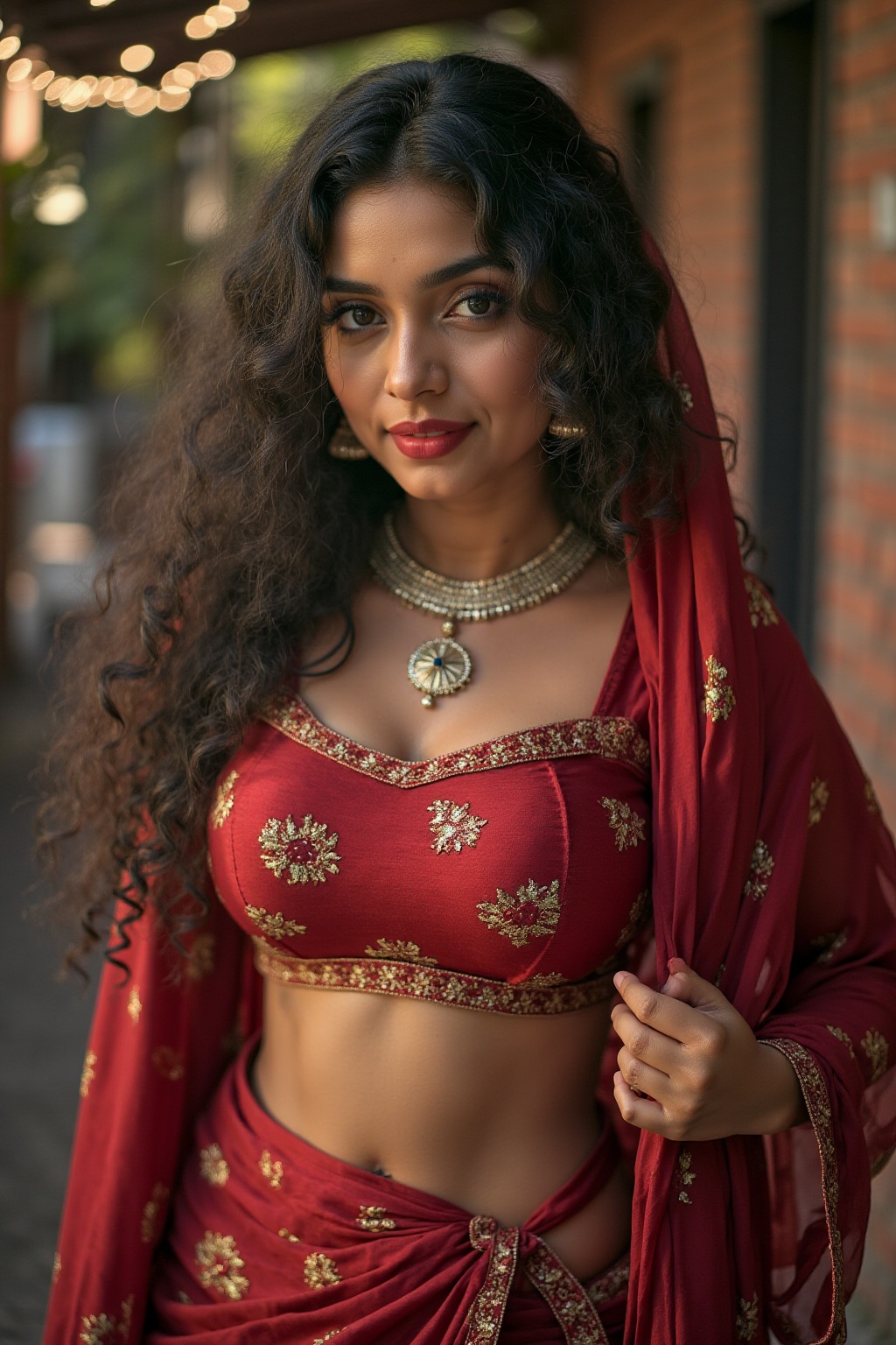 Mallu women in gosht Cosplay costume,  cinematic shot,  more details on Tensor.Art