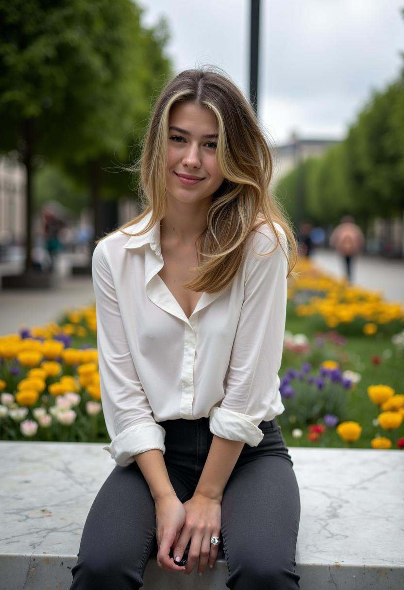 A straightforward,  high-contrast portrait of Lilu Shade,  captured with a Canon EOS 5D Mark IV and a 50mm lens at f/1.8 o...