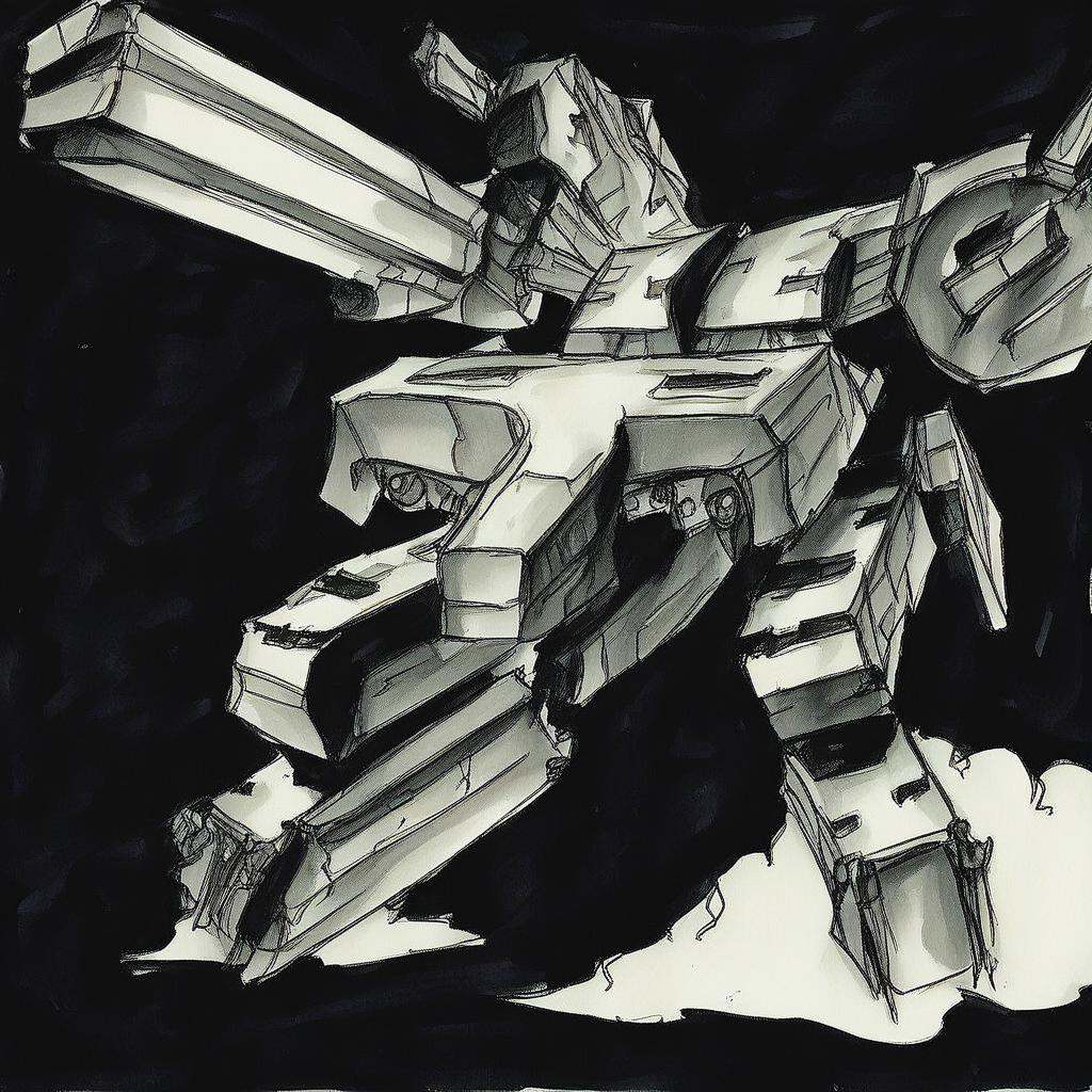 explosion,  mechanical legs,  railgun on Tensor.Art