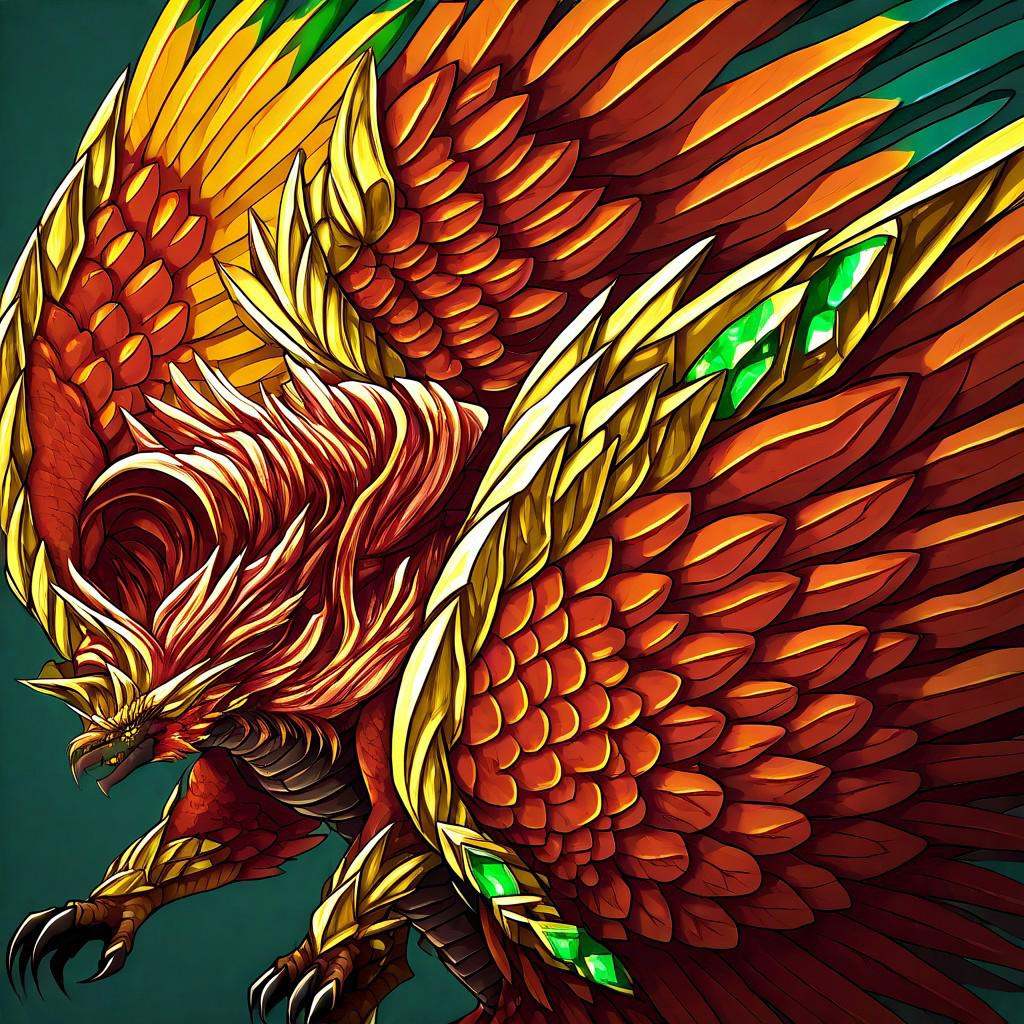 Yharon,  golden horns,  tail on Tensor.Art