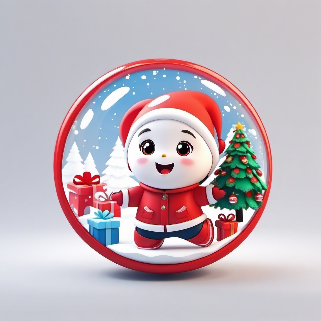 one chibi avatar cute chrismastree,  flat 3d,  colorful on Tensor.Art