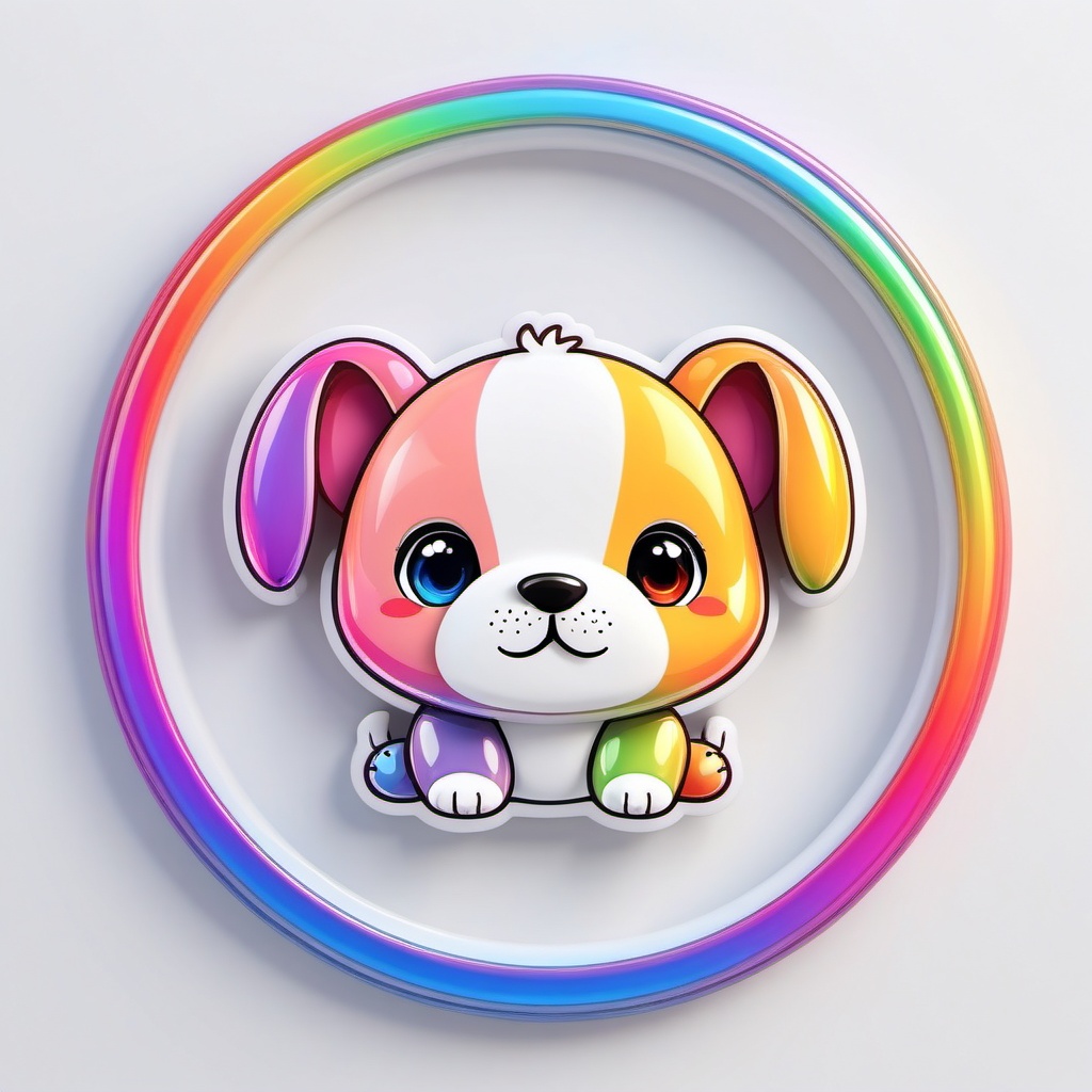 one chibi avatar cute puppy,  flat 3d,  colorful on Tensor.Art
