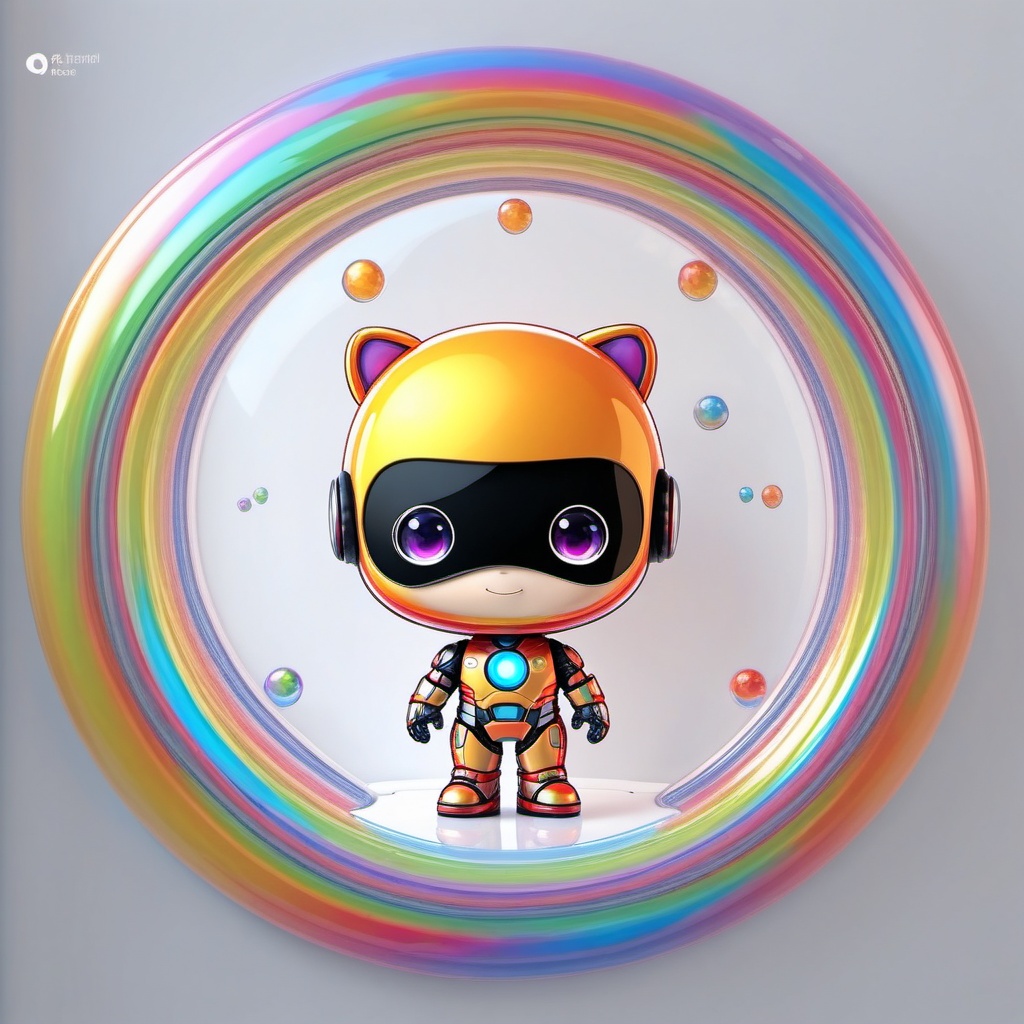 one chibi avatar cute scifihero,  flat 3d,  colorful on Tensor.Art