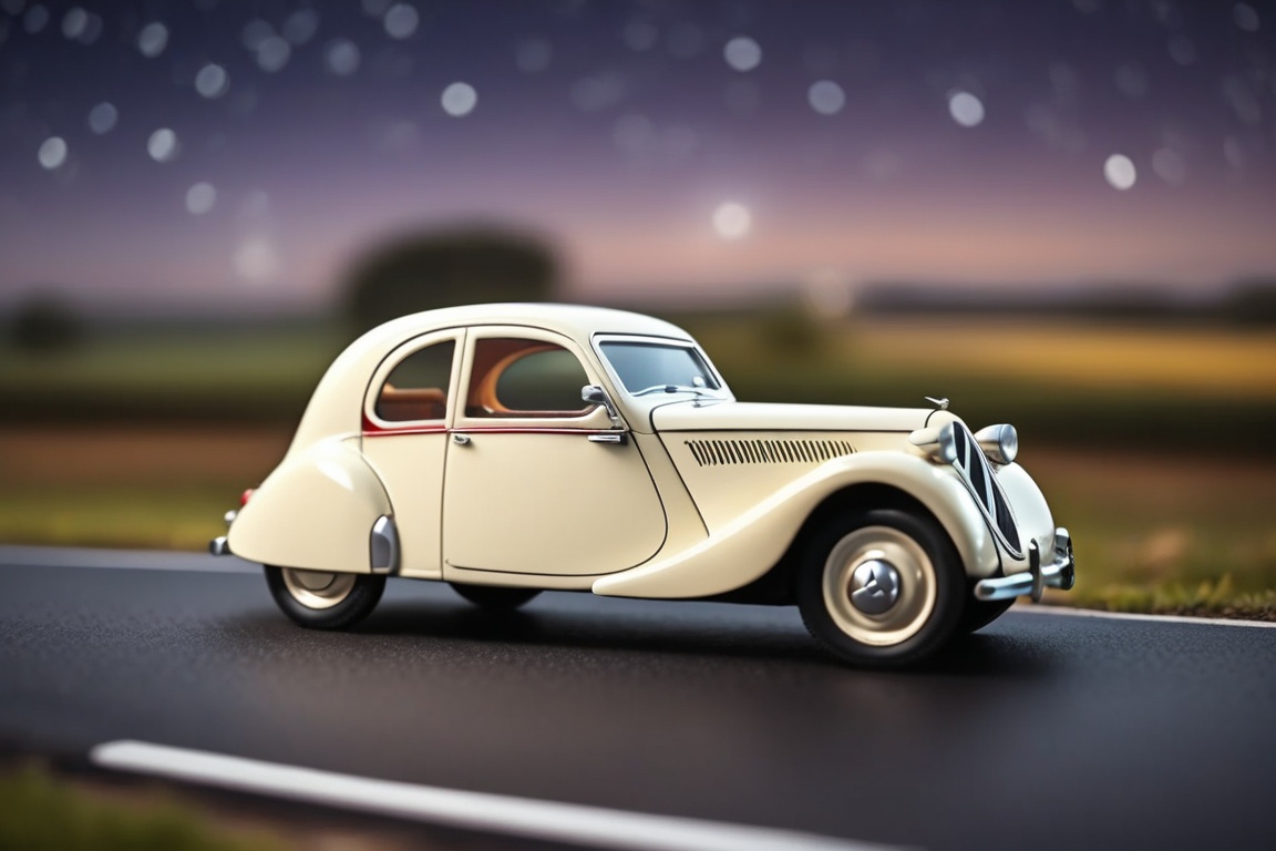 Billy's Vintage Car,  Citroën Traction Avant from years 1934 to 1957,  Commonality type 3 on Tensor.Art
